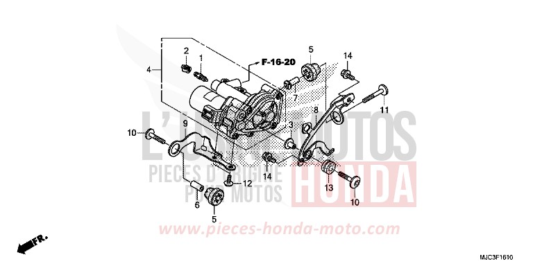 REAR POWER UNIT (CBR600RA) for CBR600RR ABS ROSS WHITE (NH196) from 2013
